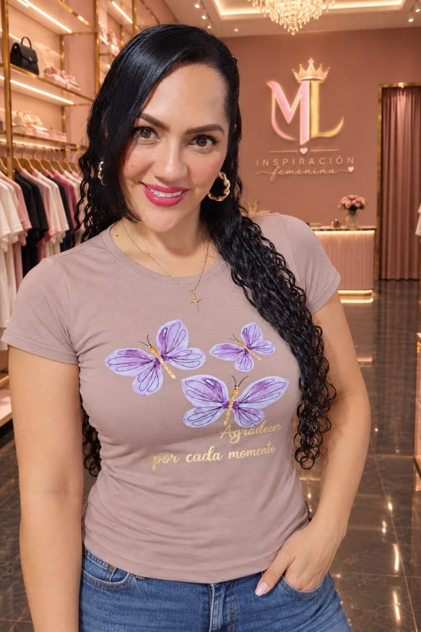 Camiseta algodón licrado semiajustada