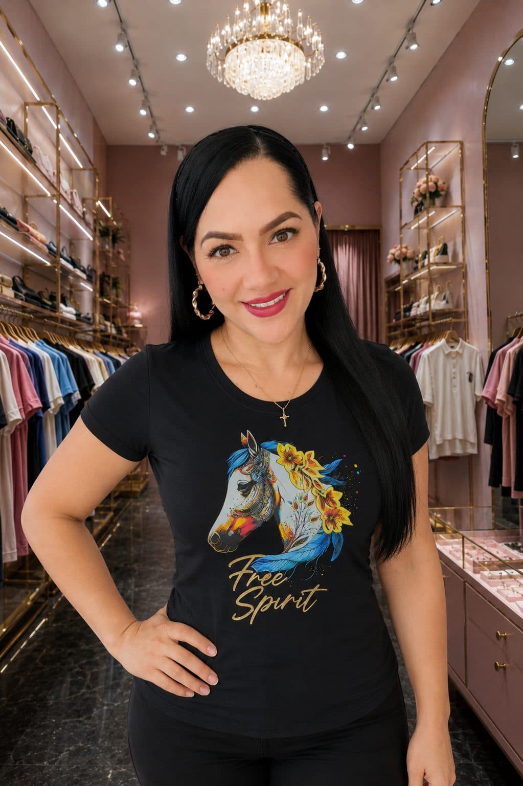 Camiseta algodón licrado semiajustada