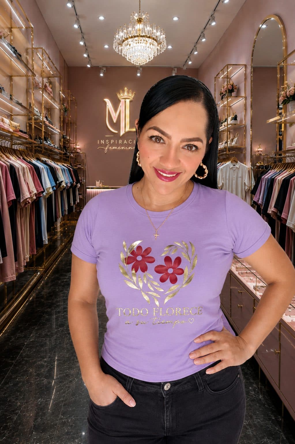 Camiseta algodón licrado semiajustada