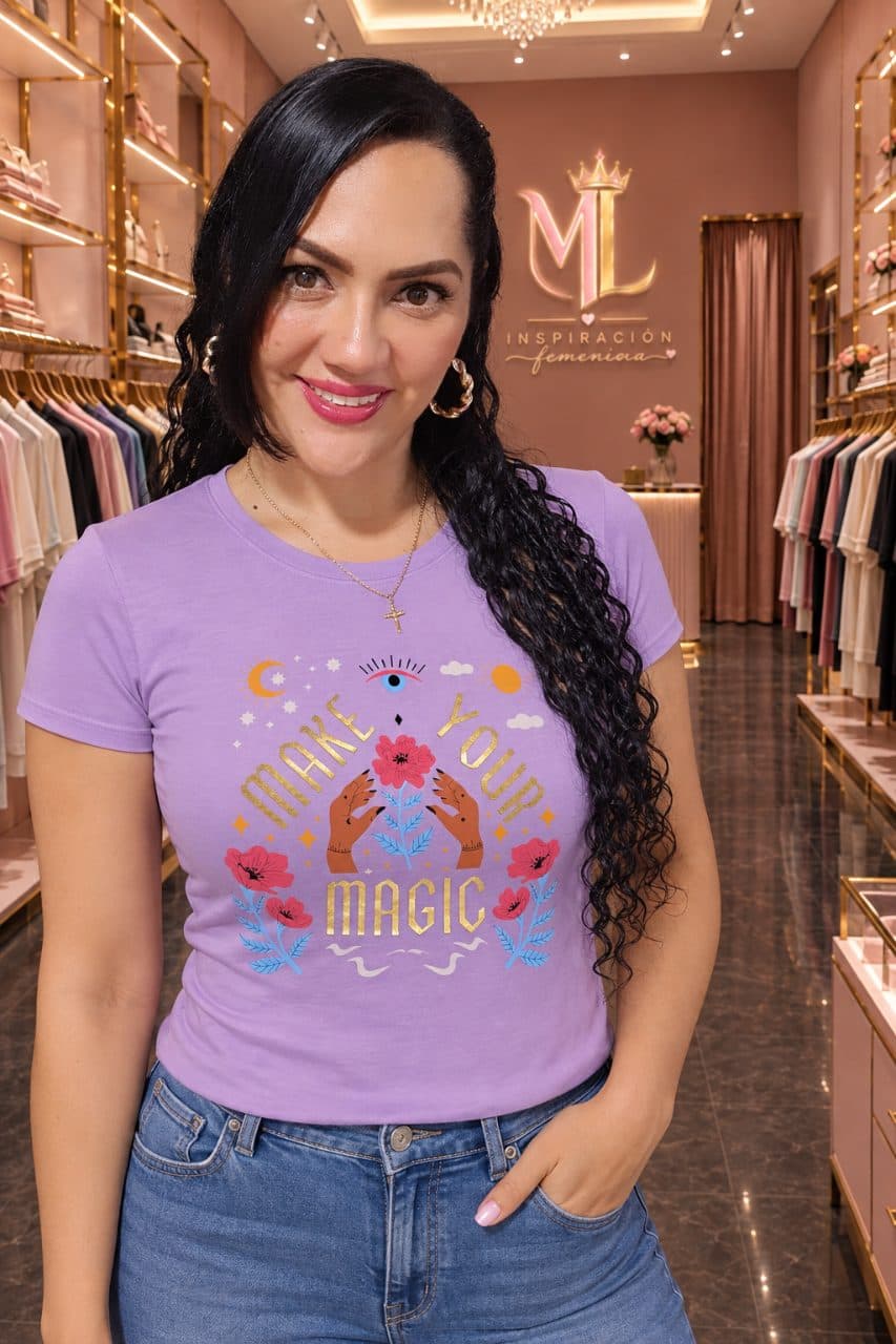 Camiseta algodón licrado semiajustada