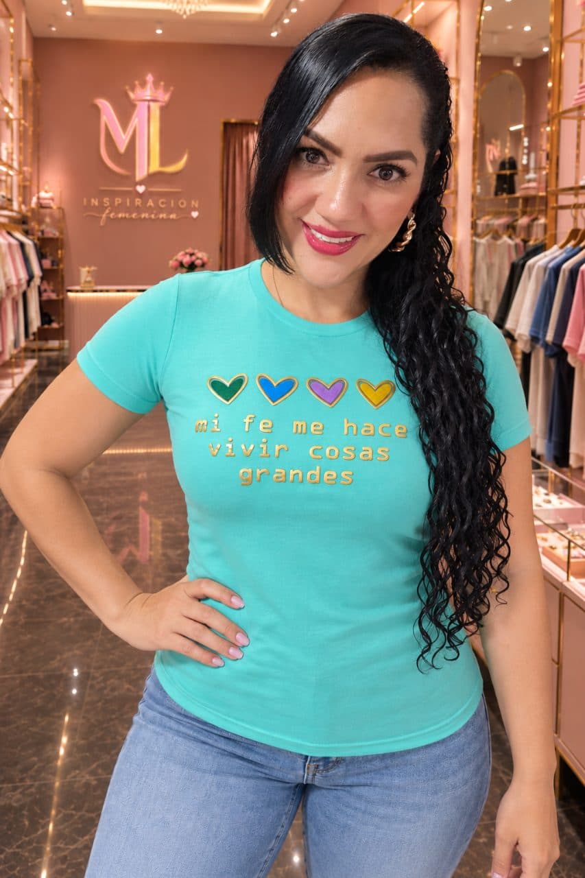 Camiseta algodón licrado semiajustada