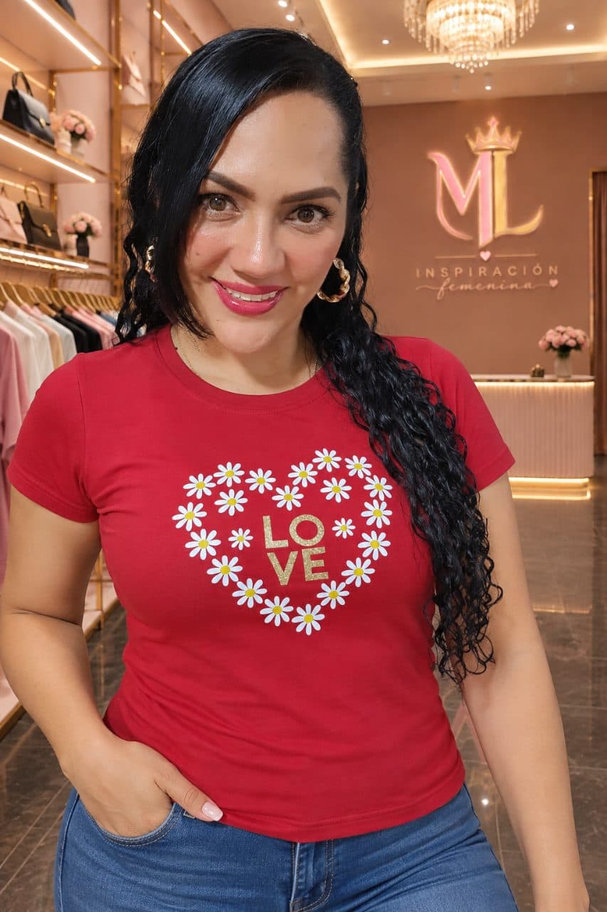 Camiseta algodón licrado semiajustada