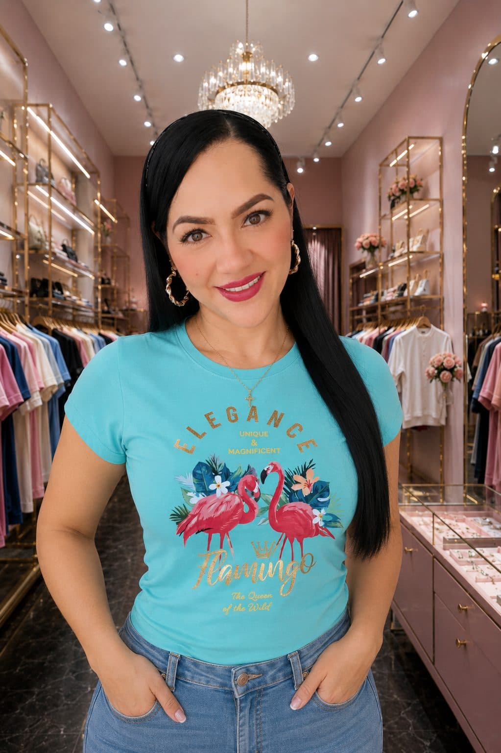Camiseta algodón licrado semiajustada